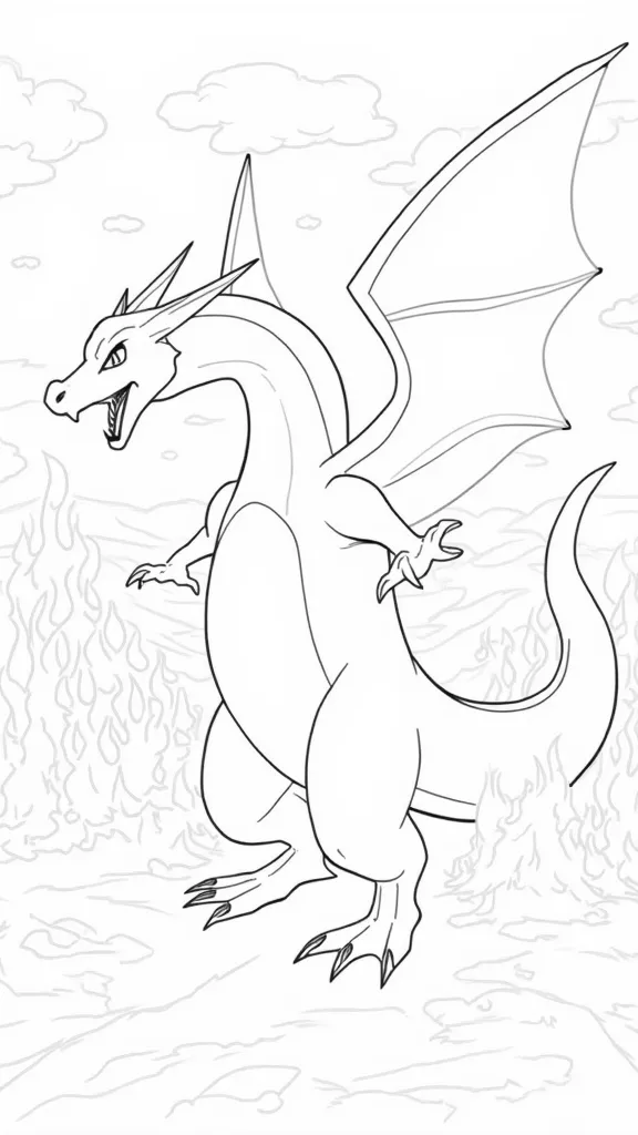 charizard vmax coloring page